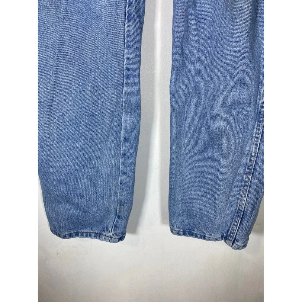 Wrangler 38x32 Straight Leg Jeans Light Wash 100% Cotton Vintage USA Style